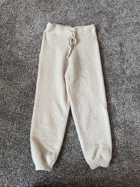 Cozy Cream Sherpa Womens Jogger Pants